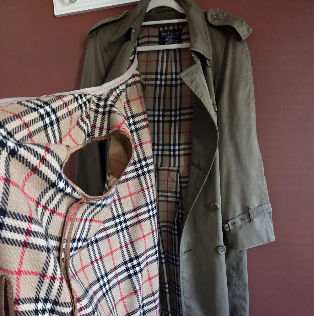 Vintage Burberrys  Trench CoatMade in England NovaCheck Lined Classic Price Firm - Picture 7 of 10